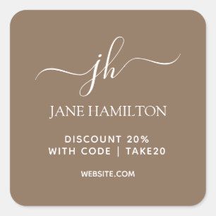 Small Business Packaging Discount Code Square Sticker