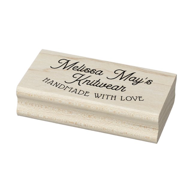 Small business personal handcrafted with love rubber stamp (Stamp)