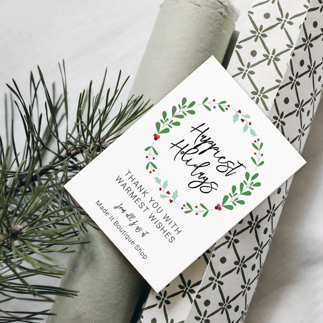 Small Business Personalised Holiday Card (Small Business Personalized Holiday Business Card)