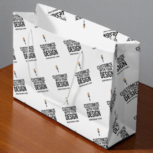 Small Business Personalized Company Branded  Large Gift Bag