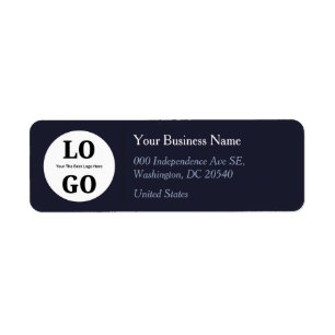 Small Business Professional Dark Colour Custom Log Return Address Label