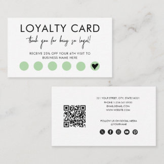 Small Business QR Code Loyalty Reward Discount Card