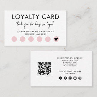 Small Business QR Code Loyalty Reward Discount Card