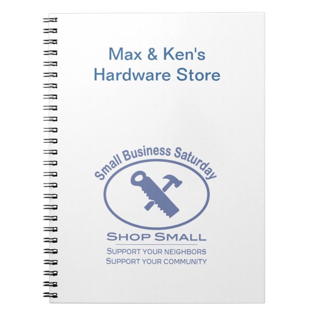 Small Business Saturday - Hardware blue Notebook (Front)