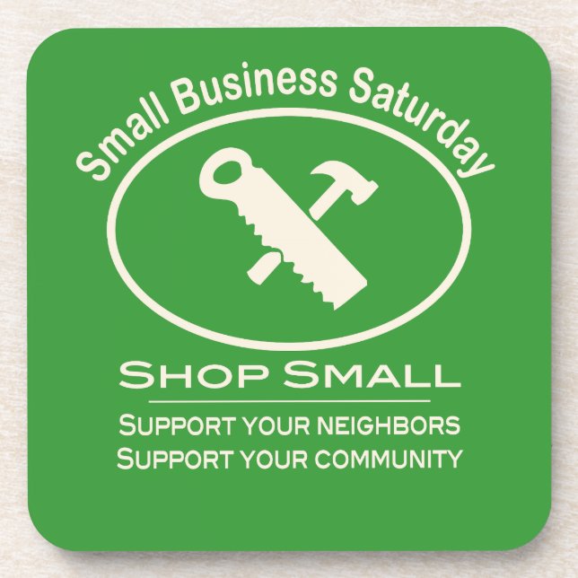 Small Business Saturday Hardware (white) Coaster (Front)