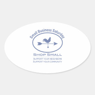 Small Business Saturday Weather vane Oval Sticker