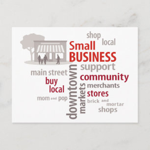 Small Business, Shop Local, Buy Local Postcard