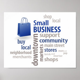 Small Business Shopping Bag Poster