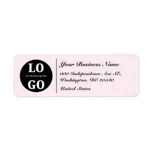 Small Business Soft Pastel Colour Custom Logo Return Address Label