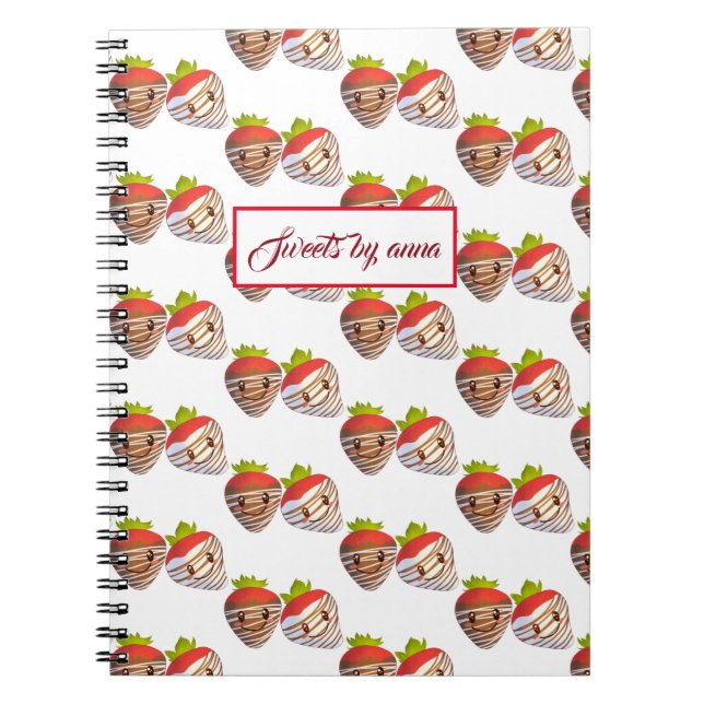 Small Business Strawberry Sweets Shop  Notebook (Front)