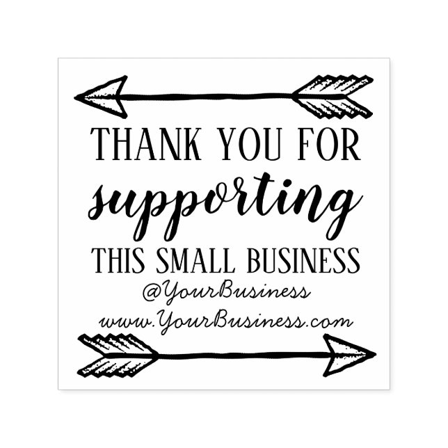 Small business support thank you packing self-inking stamp (Design)