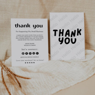 Small Business Thank You Card Printable