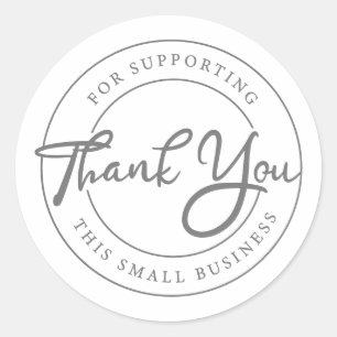 Small Business Thank You Classic Round Sticker