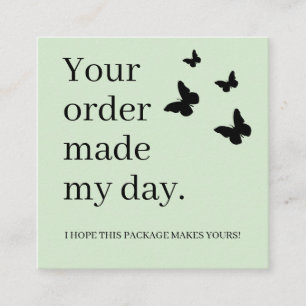 Small Business Thank You Customer Appreciation  Square Business Card