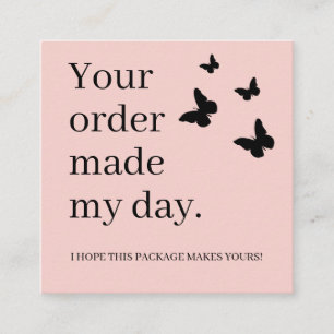 Small Business Thank You Customer Appreciation Square Business Card