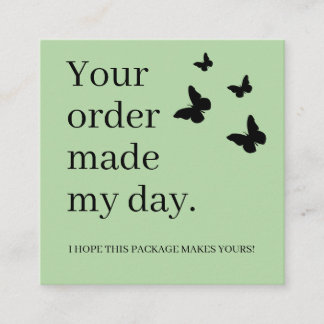 Small Business Thank You Customer Appreciation Square Business Card