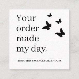 Small Business Thank You Customer Appreciation Square Business Card