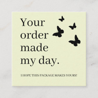 Small Business Thank You Customer Appreciation Square Business Card
