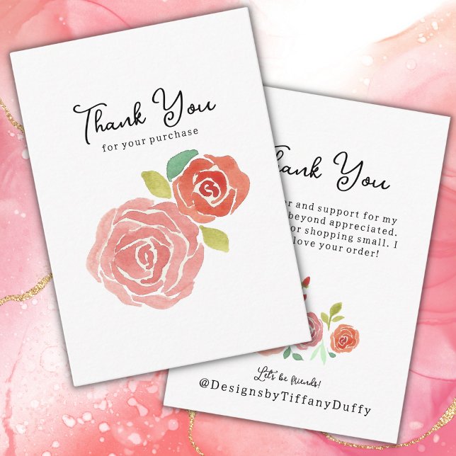 Small Business Thank You  Enclosure Card (Creator Uploaded)