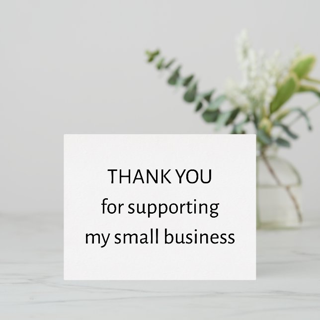 Small Business Thank You Postcard | Insert (Standing Front)