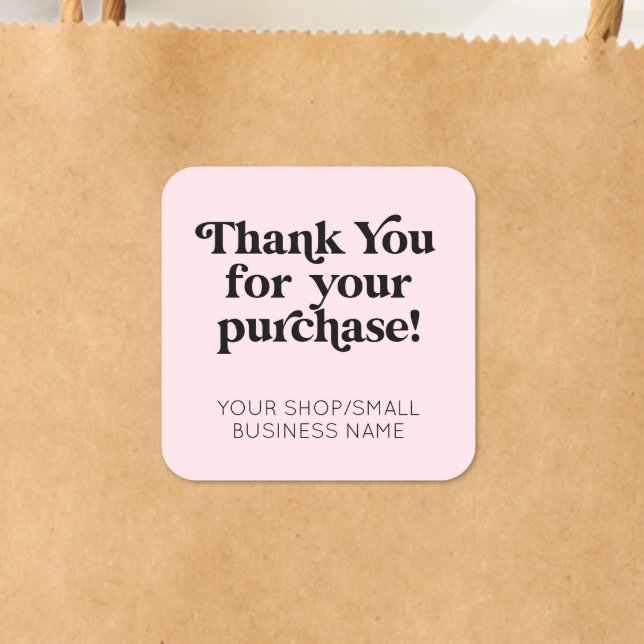 Small Business Thank You Square Sticker (Creator Uploaded)