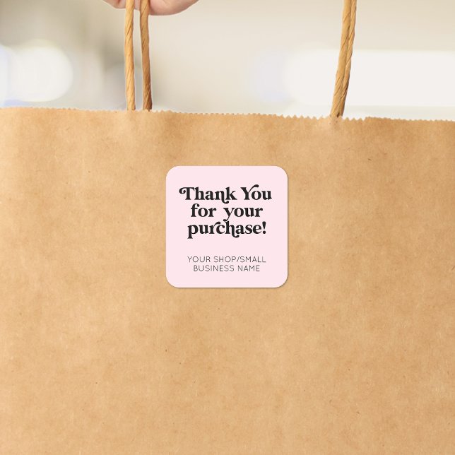 Small Business Thank You Square Sticker (Creator Uploaded)