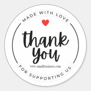 Small business thankyou Website Customize Classic Round Sticker
