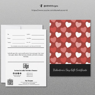 Small Business Valentine's Day Gift Certificate
