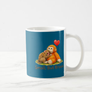 Small but brave cute punch monkey love design coffee mug