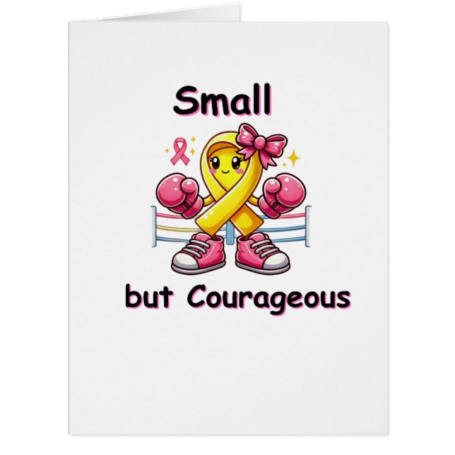 "Small but Courageous – Yellow Ribbon Card" (Front)