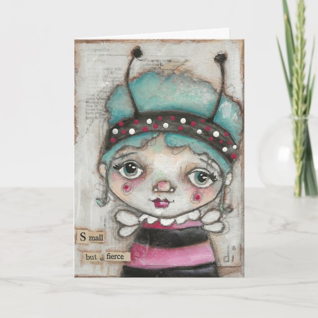 Small but Fierce birthday card (Front)