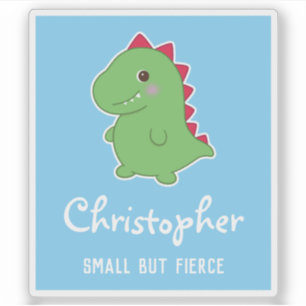 Small But Fierce Funny Cute Dino T-Rex Blue