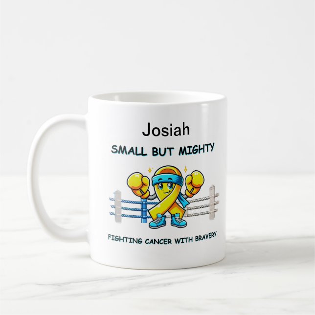 "Small but Mighty – Inspirational Warrior Mug" Coffee Mug (Left)