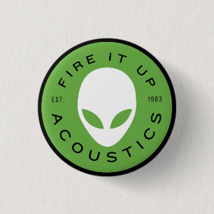 Small button Alien head Acoustics black