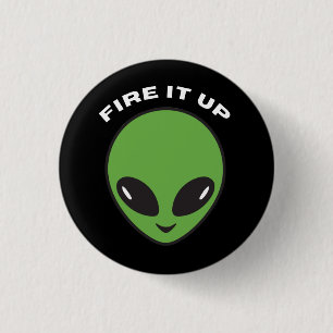 SMALL button fire it up alien black