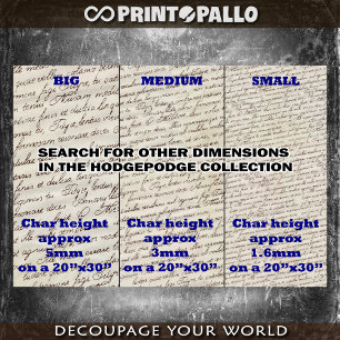 SMALL - Calligraphic hand writing background Tissue Paper