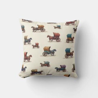 small carriages pillow cushion
