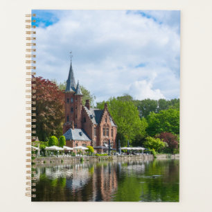 Small castle near lake in Bruges, Belgium Planner
