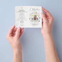 SMALL Celebration of Life Photo Funeral Program 