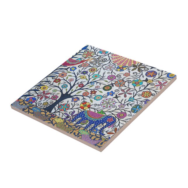 Small ceramic tile- nature tile (Side)