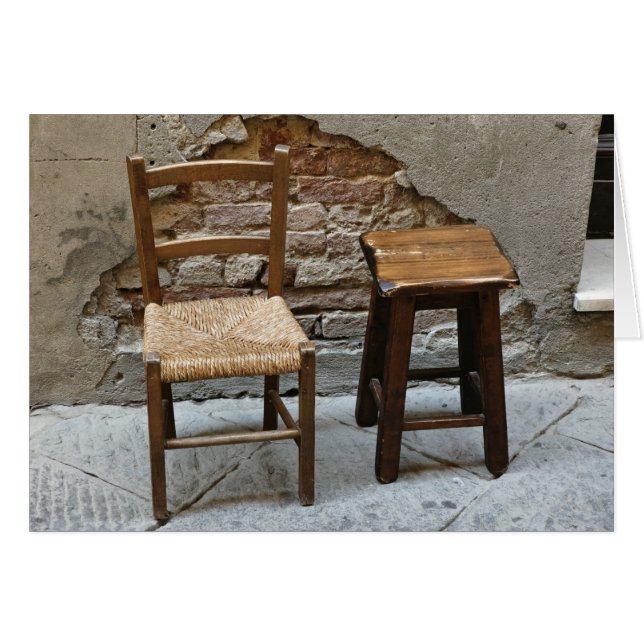 Small chair and stool, Pienza, Italy (Front Horizontal)