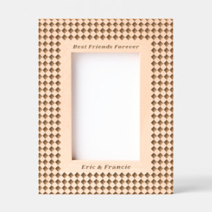 Small Chequerboard Pattern Best Friends Frame