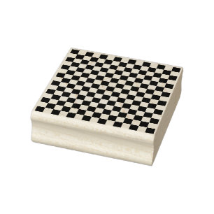Small Chequerboard Pattern Rubber Stamp