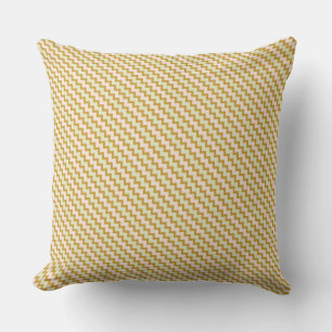 Small chevron pattern in natural yellow pink green cushion