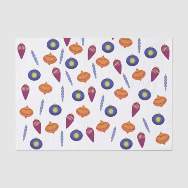 Small Christmas Ornaments Tissue Paper (Front)