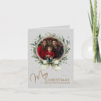 Small Christmas Photo Card Folded Greeting Card