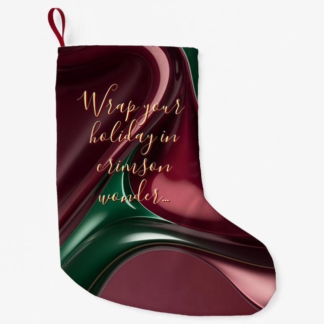 Small Christmas stocking in stylish graphic (Front)