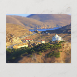 Small Church on a Hill in Myrina, Limnos, Greece Postcard