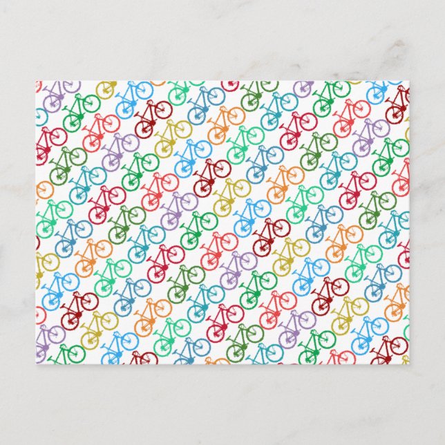 small colour bicycles postcard (Front)