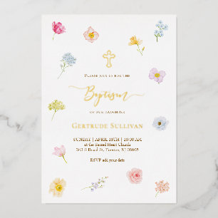 small colourful flowers Baptism